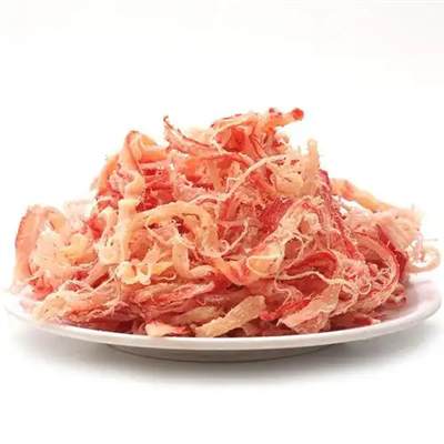 سکویڈ کے ٹکڑے سرخ